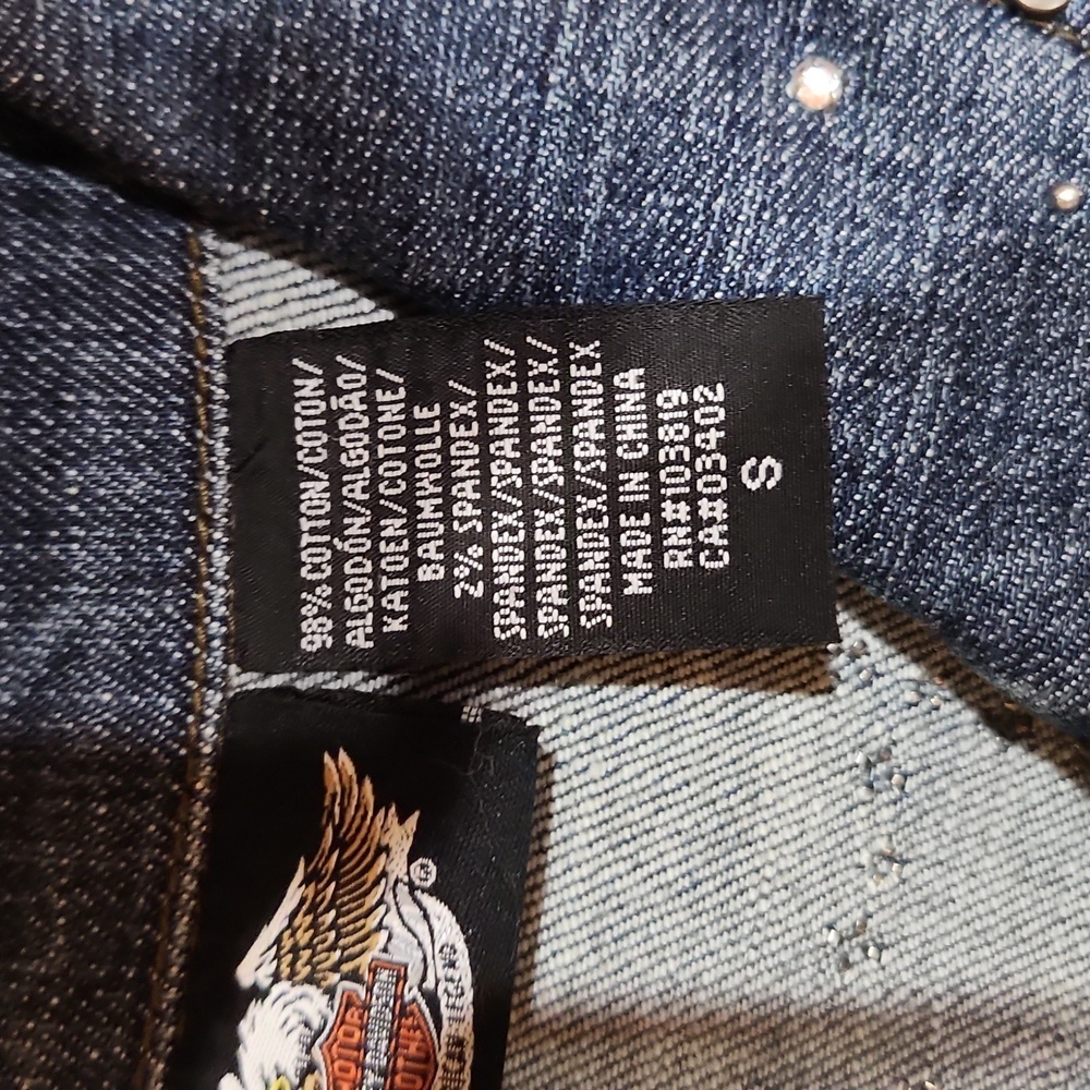 Harley Davidson denim jacket Womens Size Small - Picture 4 of 7